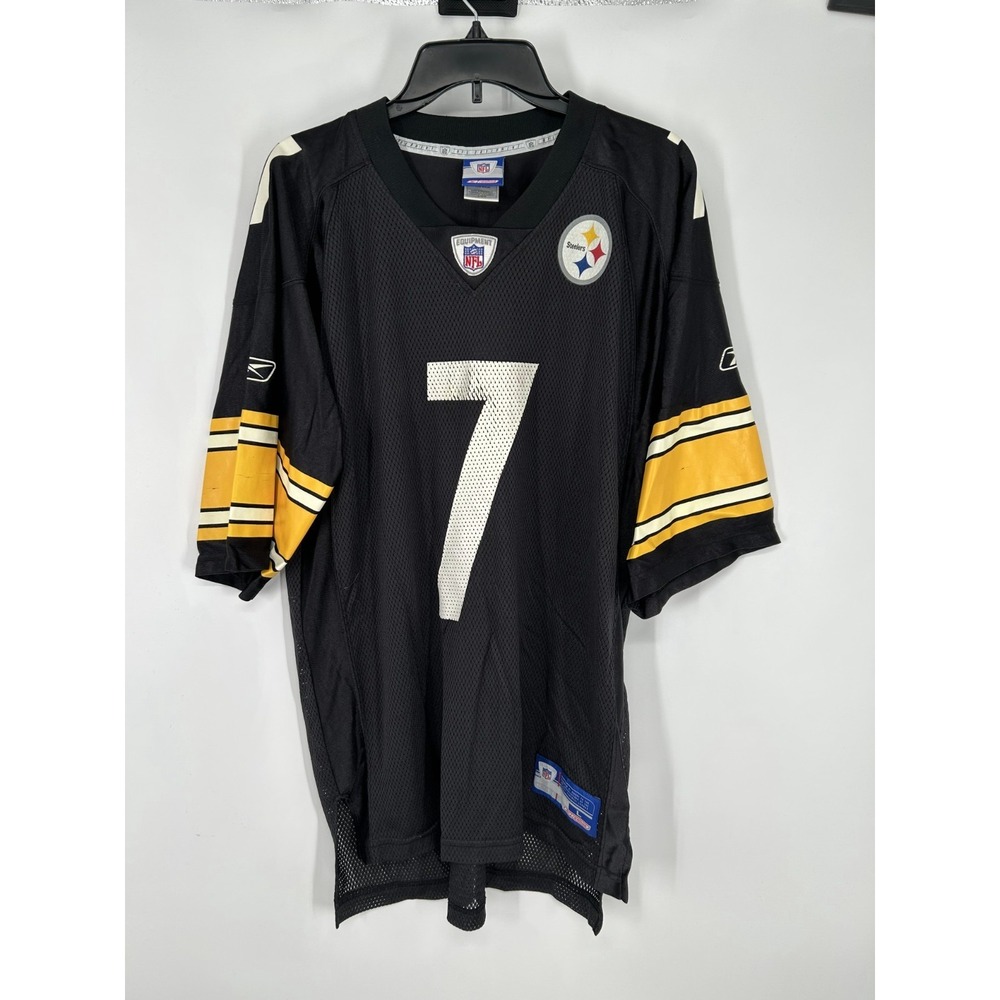 Reebok NFL Pittsburgh Steelers #7 Ben Roethlisberger‎ Jersey Mens Large Black